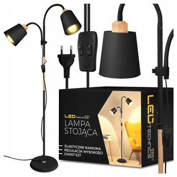 Toršeras LEDTechnics, 170 cm, juodas