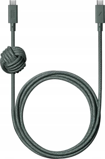 Kabelis USB Native Union USB-C - USB-C 3 m Žalias (ACABLE-C-GRN-NP)