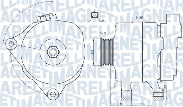Kintamosios srovės generatorius MAGNETI MARELLI 063731499010