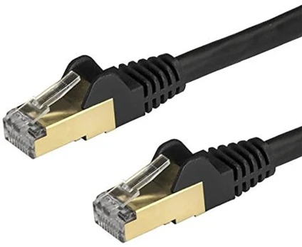Startech.com Cat6a tinklo kabelis, 1.5 m, 10 Gbps, juodas