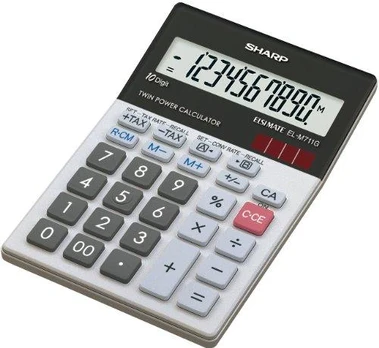 SHARP kalkulačka - EL-M711GGY - sidabrinė