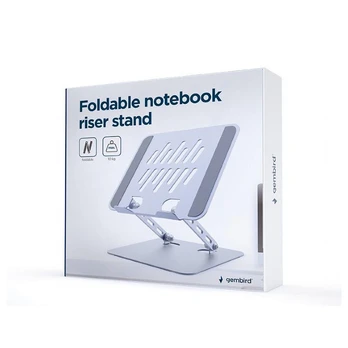 Gembird Foldable notebook riser stand, spacegrey | Gembird