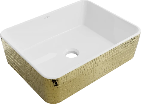 Praustuvas Mexen Catia 48 cm, Baltas/Gold pattern