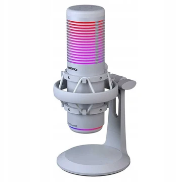 Mikrofonas Rampage Plokščias RGB baltas (BEMOL-W)