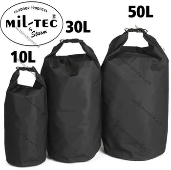 Mil-tec neperšlampantis maišas juodas 50l