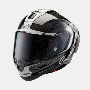 Šalmas Alpinestars Supertech R10 Element Juoda / Sidabrinė