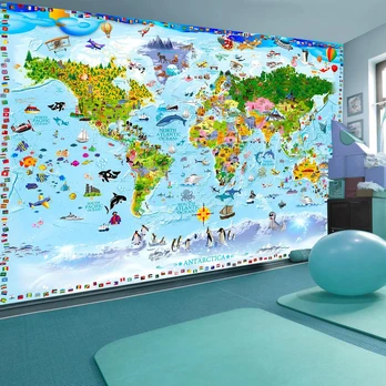 Artgeist Fototapetas - World Map for Kids
