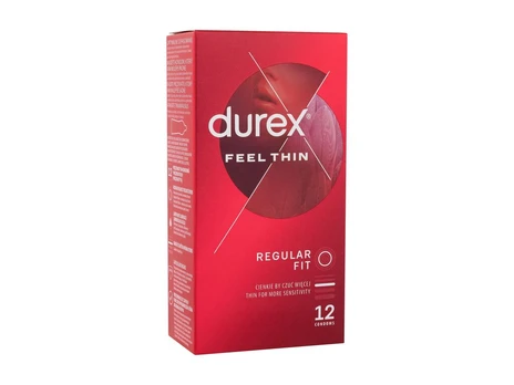 Prezervatyvai Durex Feel Thin Regular Fit, mm, 12 vnt.