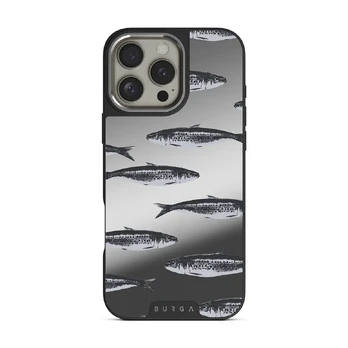 Del Mar - iPhone 16 Pro Case, Elite Mirror Dark (MagSafe) / Silver