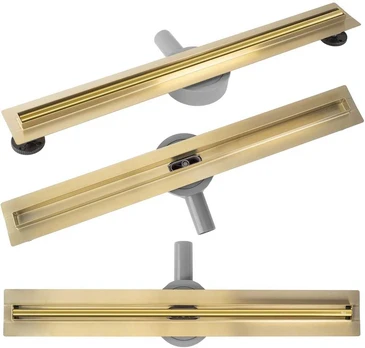 Dušo latakas REA Neox Slim Pro, Gold, 100 cm