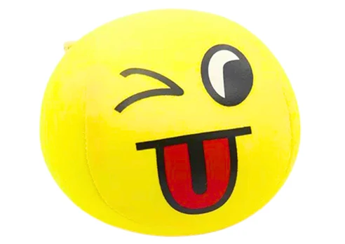 Pliušinis žaislas Emoji, geltonas, 9 cm