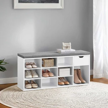 Batai Suolas, VASAGLE LHS24WT, 104x30x48 cm, Balta