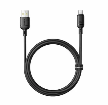 Baseus Silky USB/USB-C Quick Charging Cable 1m 100W Juodas