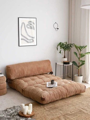 2 vietų sofa-lova Fold Kadife 2 - Camel