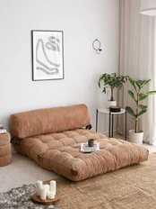 2 vietų sofa-lova Fold Kadife 2 - Camel kaina