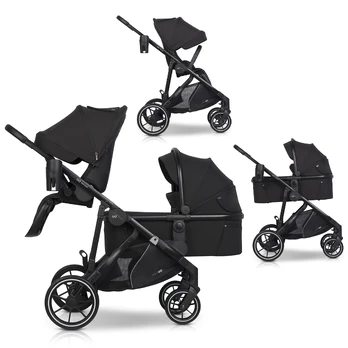 EasyGo Duoflex Ebony Black Vežimėlis 2 in 1