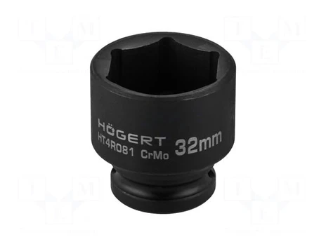 Socket | 6-angles,socket spanner,impact | HEX 32mm | 1/2" | short