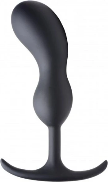 XR Brands Master Series prostatos masažuoklis, juodas, didelis
