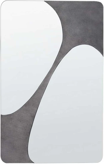Beliani Sieninis veidrodis ORMES 70 cm 110 cm pilkas