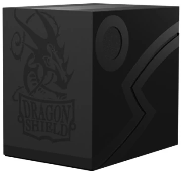 Dragon Shield Double Shell Deck Box - Shadow Black/Black