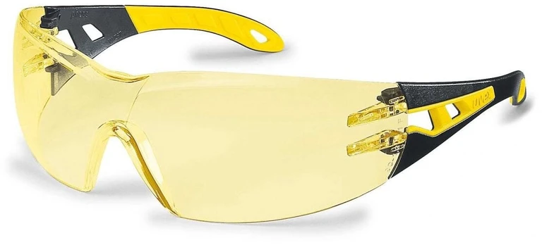 Protective glasses with temples