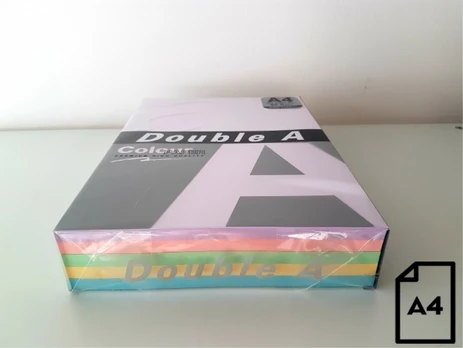 Spalvotas popierius Double A, 80g, A4, 100 lapų, Rainbow 3, 5 spalvų | DA-RAINBOW-3