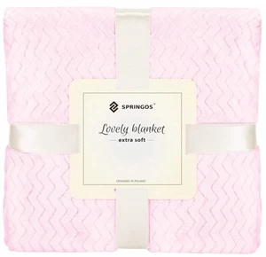 Pledas Springos Lovely Blankets Extra Soft, rožinis, 200 cm x 220 cm