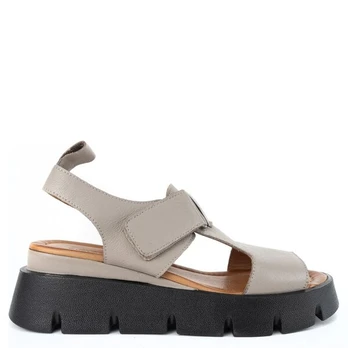 GRUNER SCHUHE Basutės moterims, Pilka, Sandals