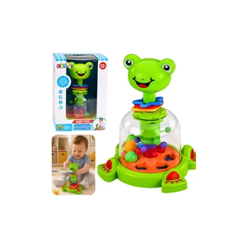 Lean Toys Interactive Frog Spinner with Spinning Balls for Babies