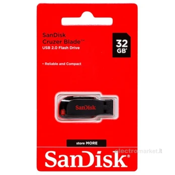 USB atmintinė SanDisk Cruzer Blade USB 2.0 32GB
