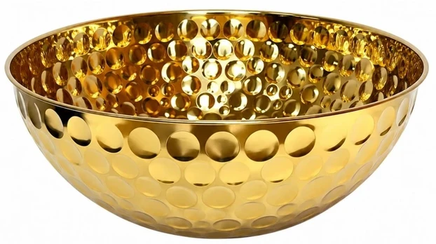 Metalinis serviravimo dubuo auksinis 31 cm