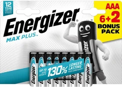 Energizer battery Max Plus Alkaline AAA CHP8 6+2 kaina
