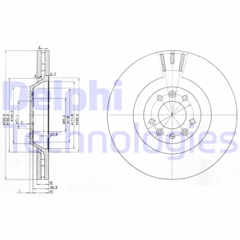 DELPHI BG9844 Brake Disc