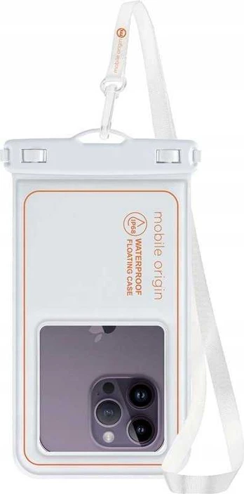 MOBILE ORIGIN Mobile Origin Atsparus vandeniui floating case 6,8", baltas/oranžinis