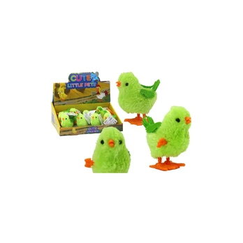 Lean Jumping Chicken Toy Wind-Up Figurine Green
