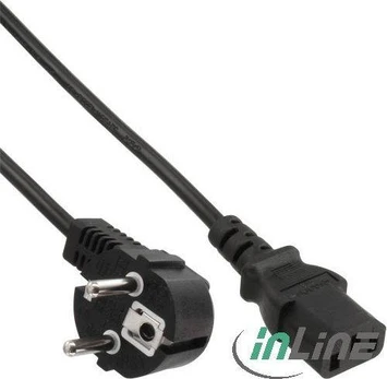 Maitinimo kabelis InLine Schuko - IEC 320 C13 10m juoda (16655M)