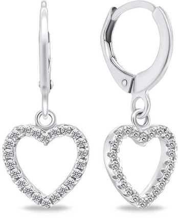Brilio Silver Brilio Sidabrinis Sidabrinis hoop earrings with hearts EA645W