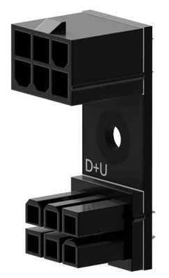 Adapteris Singularity Computers 6-Pin PCIe 180 Grad Adapter D+U, 10 g, juoda