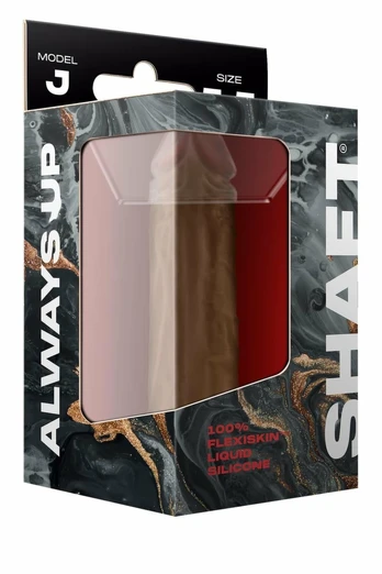 SHAFT Model J 5.5 Inch Liquid Silicone Oak - Dual-Layer System, Suction Cup