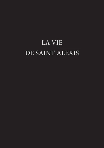 Vie de Saint Alexis