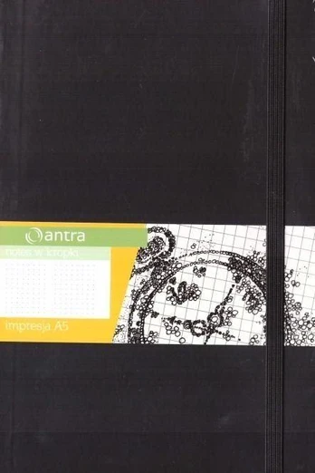 Antra Notes A5 Dots Impression Juodas ANTRA