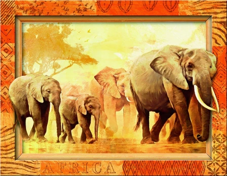 Ravensburger dėlionė "Frame Puzzle 500 African Giants"