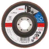 Žiedlapinis šlifavimo diskas BOSCH, D 115 mm, K 80, kampinis, 1 vnt. kaina