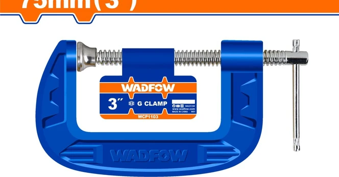 Spaustuvas WADFOW, G-formos, 75 mm, WCP1103