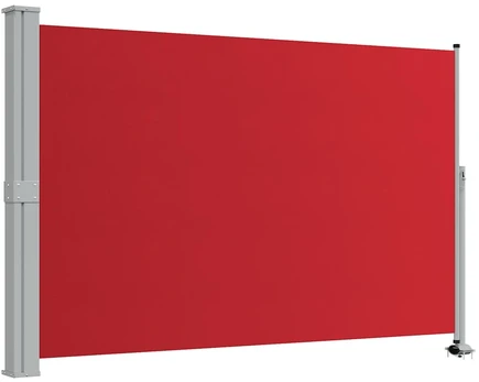 Ištraukiama šoninė kiemo pertvara, raudonos spalvos, 160x300cm