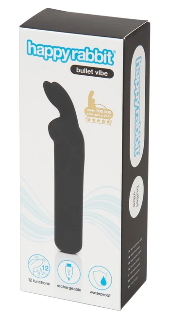 Happyrabbit Happy Rabbit Bullet Vibe Black Mini vibratorius