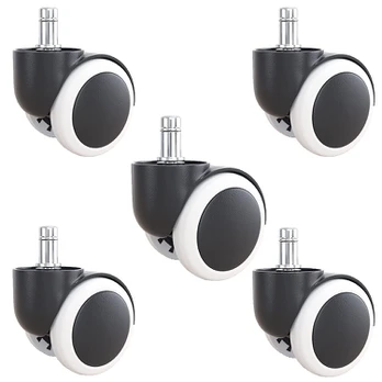 Rubber swivel chair castors 5pcs