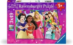 Ravensburger -Puzzle  Disney Princess 3x49p