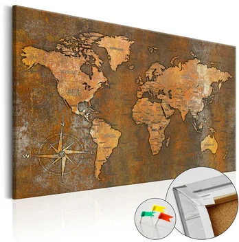 Artgeist Kamštinis paveikslas - Rusty World [Cork Map]