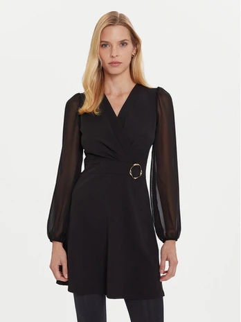 Morgan Kokteilinė suknelė 252-RSONIA Juoda Slim Fit